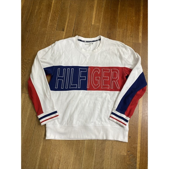 Tommy Hilfiger Sport Tops - Tommy Hilfiger Sport Women's MultColor Embroidered Logo Sweatshirt Size Medium